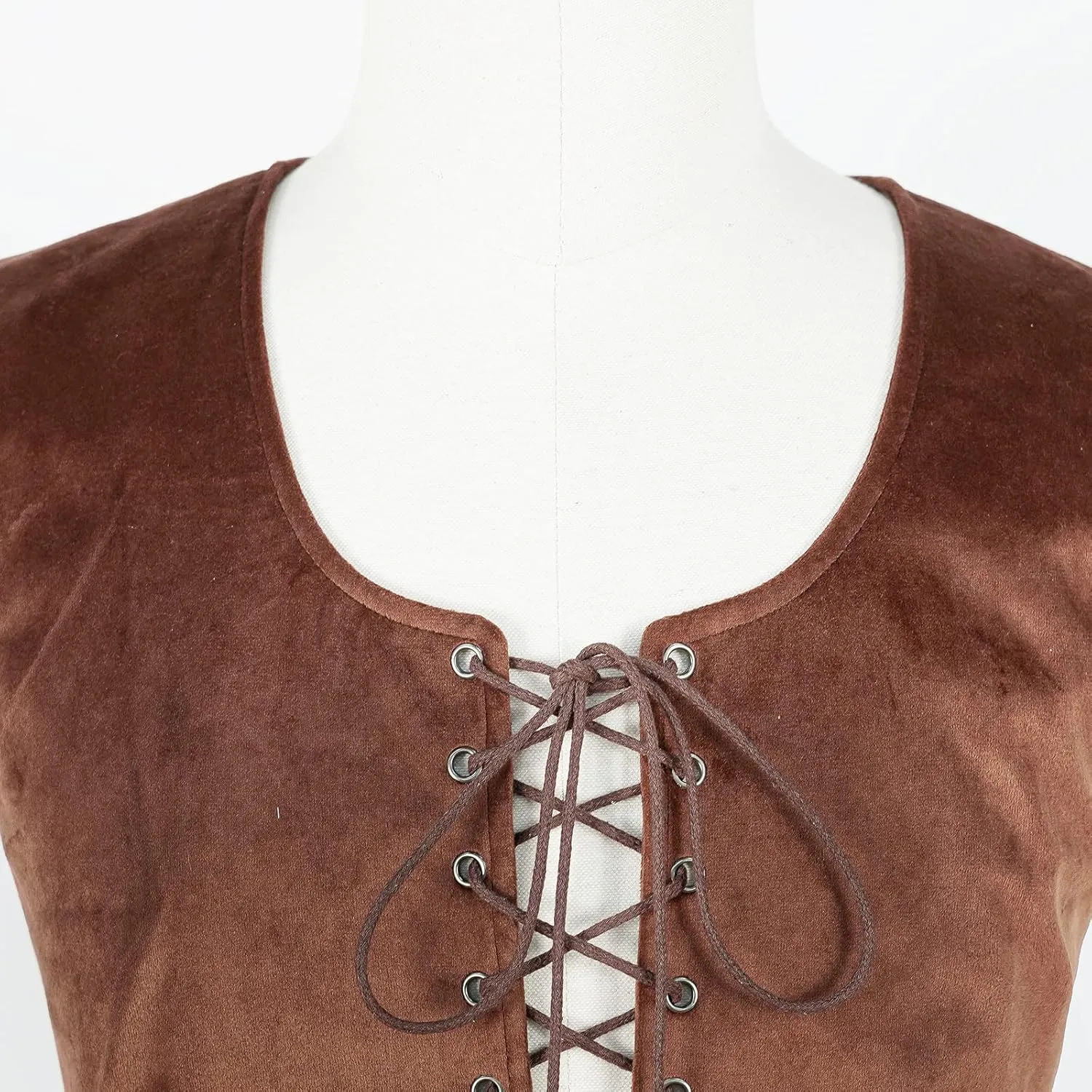 Tyuduo Men's Medieval Renaissance Pirate Vest Gothic Steampunk Waistcoat for Men