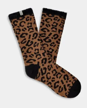 UGG Josephine Fleece Lined Sock, Cedar Leopard