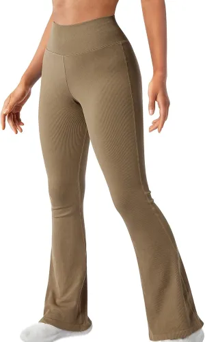 Uillui Flare Pants for Women Gym Athletic Yoga Tights Sweatpants High Waist Stretch Casual Bell Bottom Trouser Homewear Pant