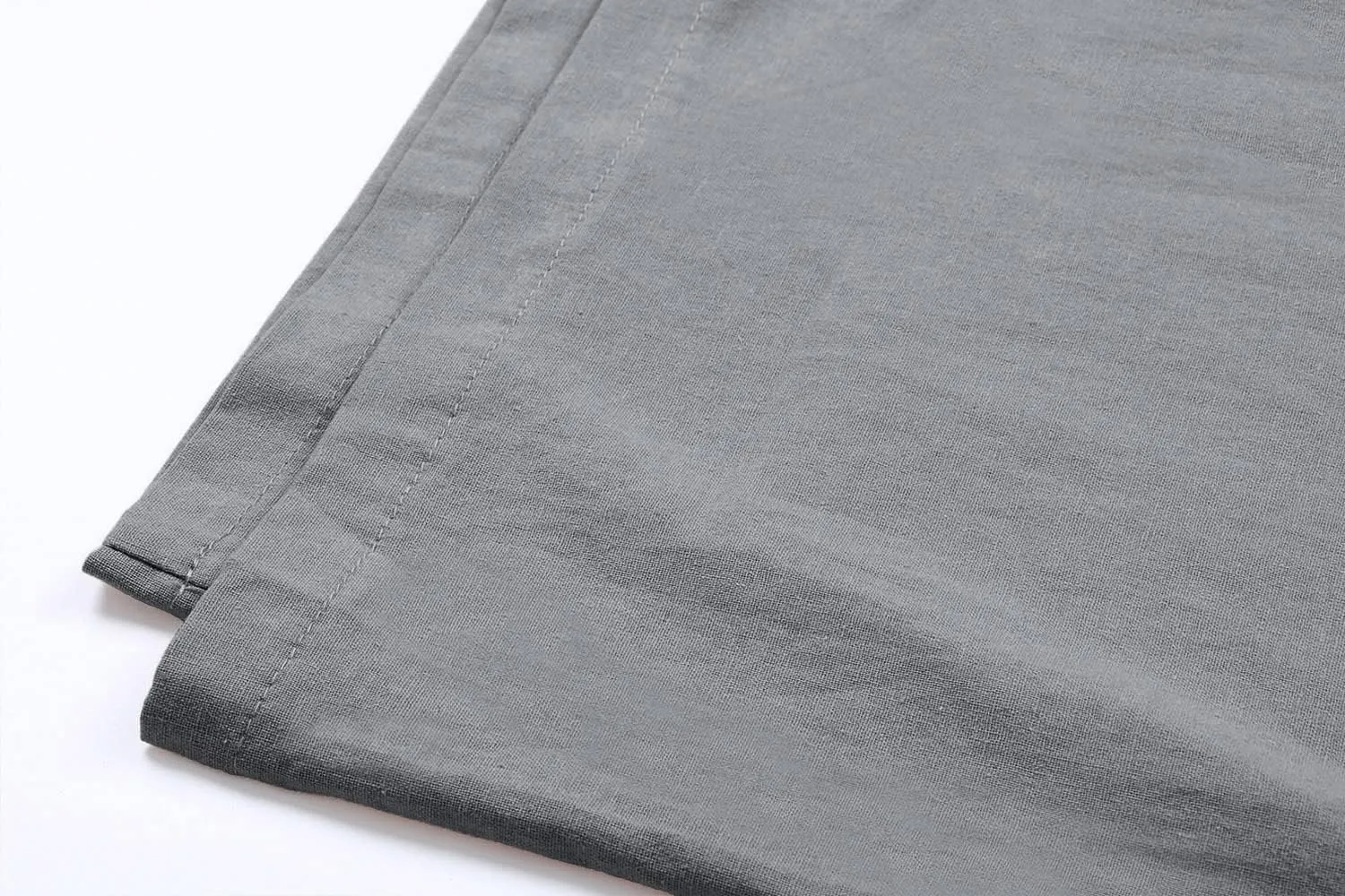 utcoco Men's Cotton Linen Beach Pants Loose Casual Drawstring Wasit Slacks with Pocket