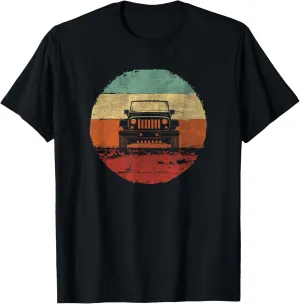 Vintage Sunset 4x4 Vehicle Off Road T-Shirt