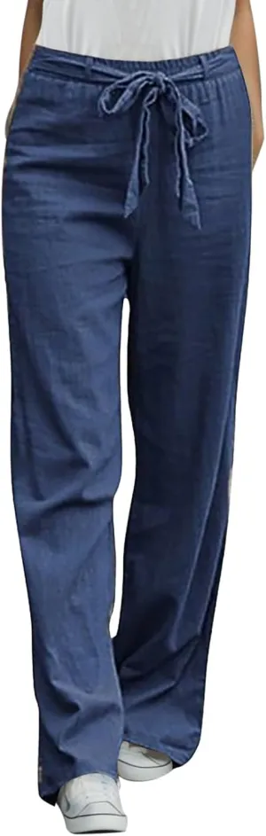 Wide Leg Sweatpants Winter Opaque Yoga Slacks with Pockets Barrel Pants Water Resistant
