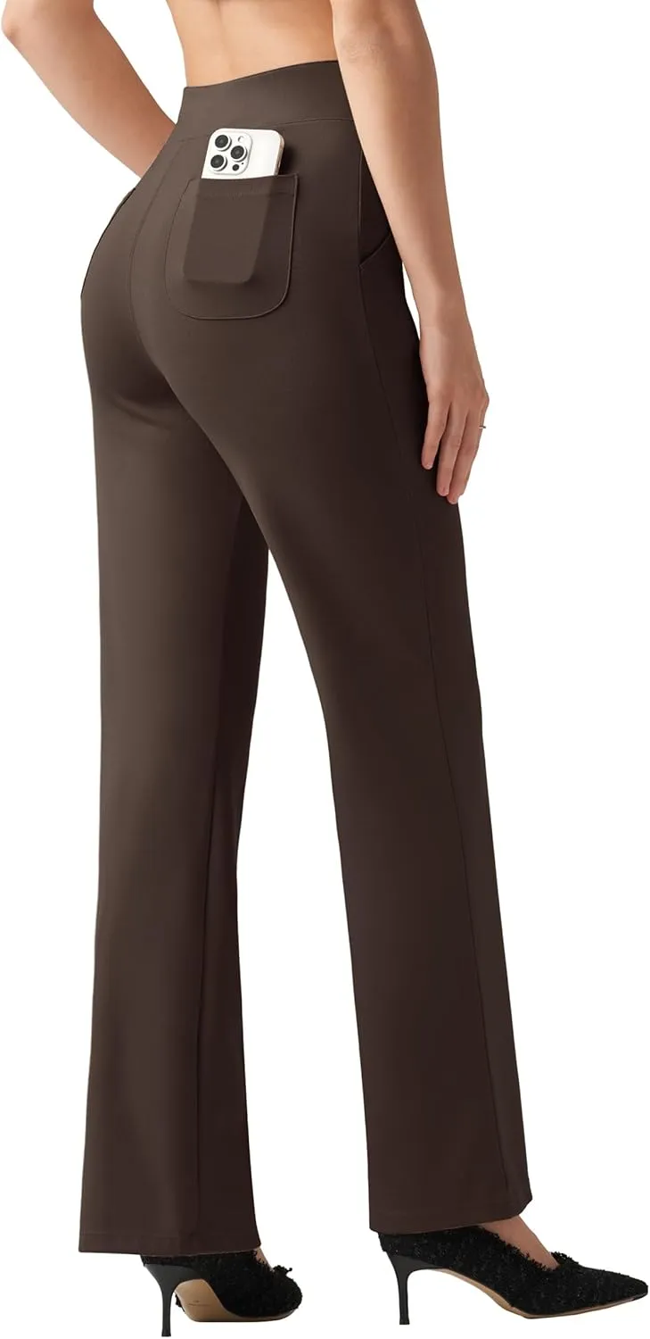 Willit Women's Wide Leg Dress Pants High Waisted Stretch Work Pants Office Business Casual Slacks Pockets Petite/Regular/Tall