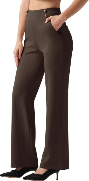 Willit Women's Wide Leg Dress Pants High Waisted Stretch Work Pants Office Business Casual Slacks Pockets Petite/Regular/Tall