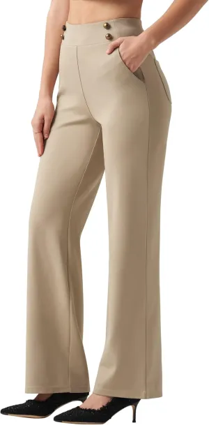 Willit Women's Wide Leg Dress Pants High Waisted Stretch Work Pants Office Business Casual Slacks Pockets Petite/Regular/Tall