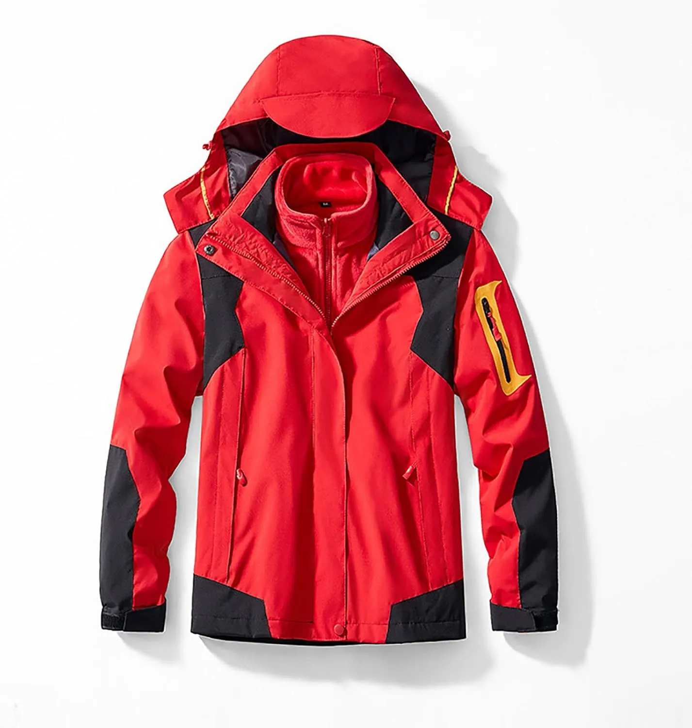 Winter Coats for Women 3 in 1 Snow Ski Jacket Detachable Fleece Warm Hooded Jackets Waterproof Windproof Windbreaker