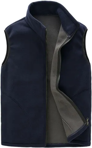 Wkishenl Women's Fleece Vest Solid Stand Collar Sleeveless Jacket Coat Fall Fuzzy Sherpa Lightweight Vest Zipper Waistcoat