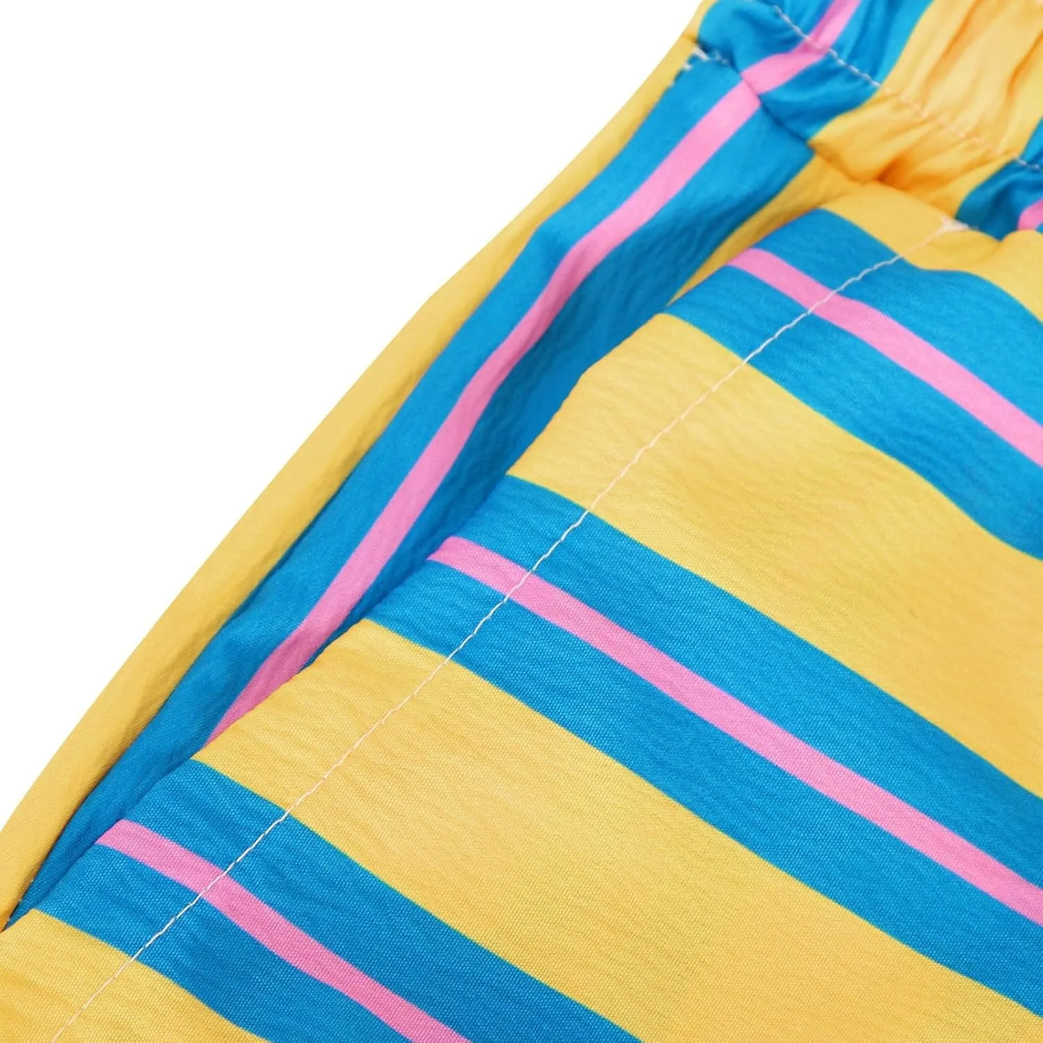Women Drawstring Stripe Wide Leg Trousers Low Rise Casual Loose Lounge Pants with Pockets, Large, 02-blue