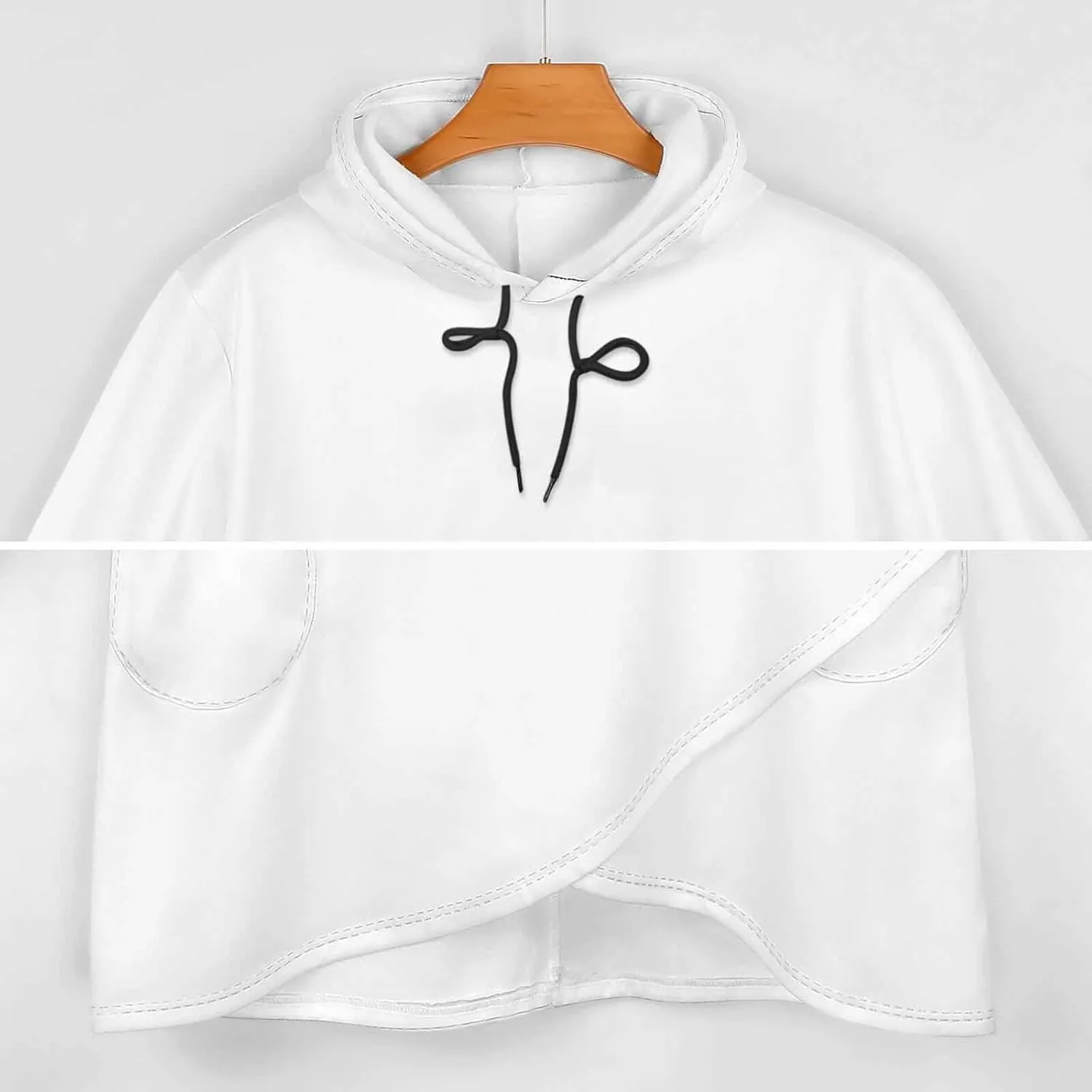 Women Long-sleeve Cloak Style Halloween Death Sweatshirt Layered Fantasy Loose Fit