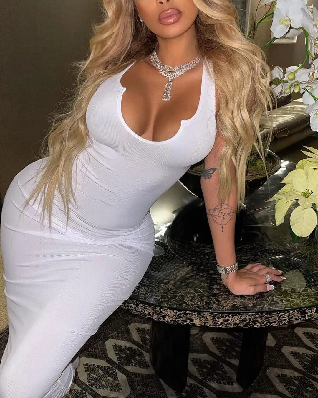 Women Sexy Two Piece Skirt Outfits Long Sleeve/Sleeveless V Neck Bodycon Ribbed Knitted Maxi Club Party Dress