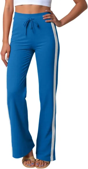 Womens Capri Pants Womens Baggy Wide Leg Pants Summer Floral Solid Long Palazzo Lounge Beach Trousers with Pocket Linen