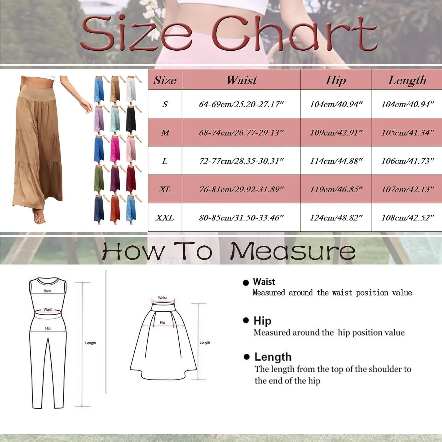 Womens Cotton Linen Pants Elastic High Waist Loose Fit Wide Leg Trousers 2025 Summer Casual Trendy Beach Pants