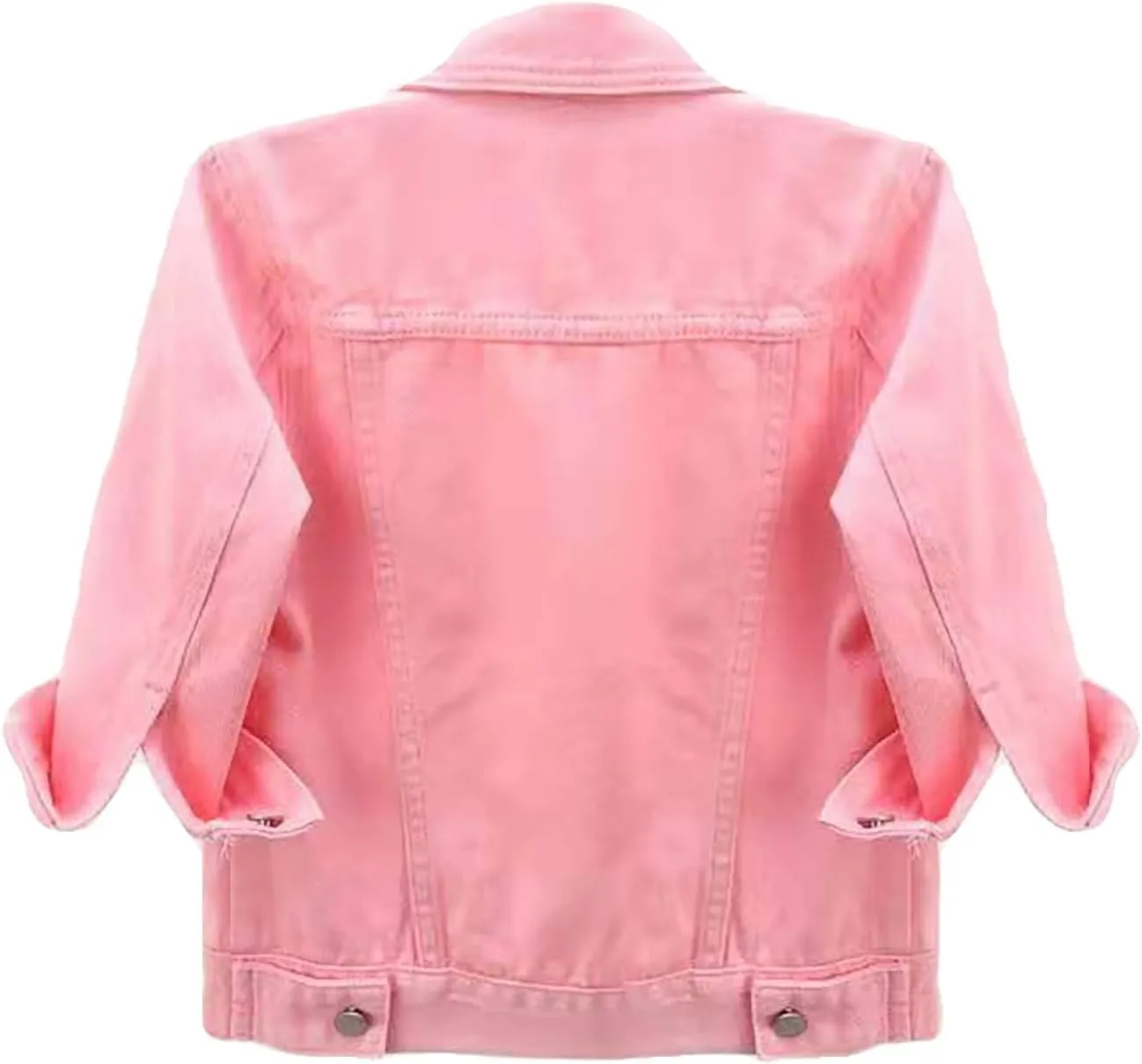 Women's Cropped Denim Jacket Plus Size Distressed Washed Button Down Long Sleeve Jean Trucker Jacket with Pockets