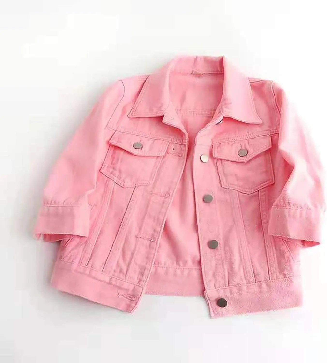 Women's Cropped Denim Jacket Plus Size Distressed Washed Button Down Long Sleeve Jean Trucker Jacket with Pockets