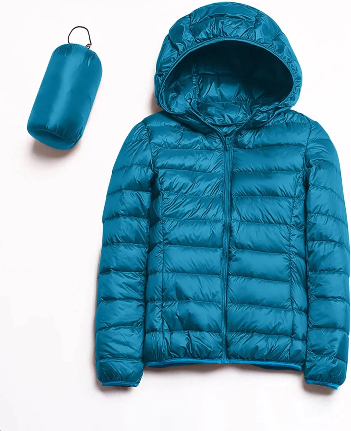 Womens Lightweight Packable Down Jacket Lightweight Puffer Coat with Hood Winter Warm Travel Puffer Jackets for Women