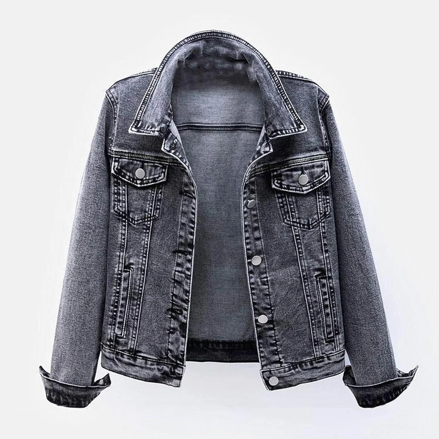 Women's Winter Denim Jackets Faux Fur Lined Warm Coats Sherpa Fur Fleece Lined Thicken Denim Jean Trucker Jacket Coat