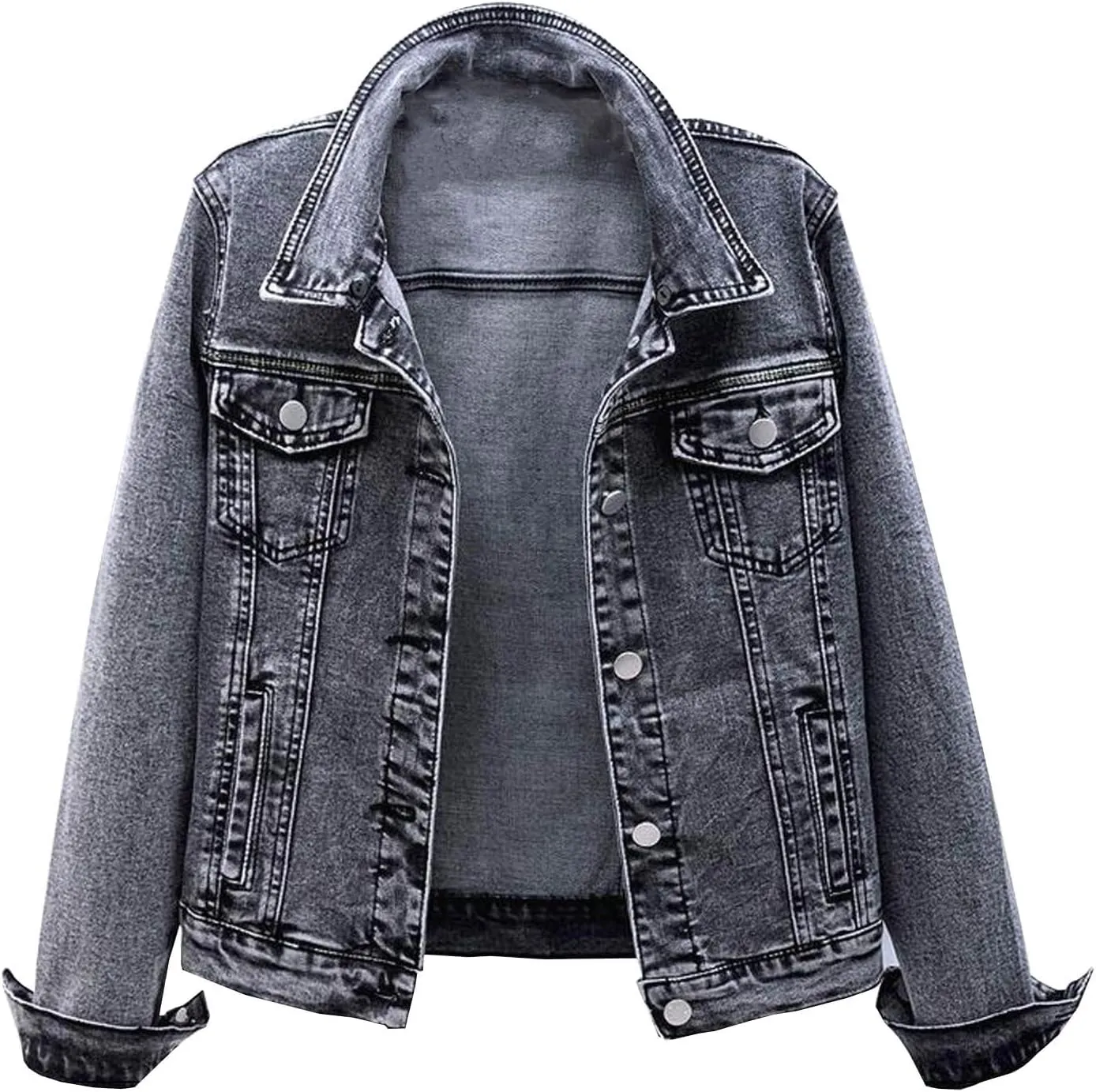 Women's Winter Denim Jackets Faux Fur Lined Warm Coats Sherpa Fur Fleece Lined Thicken Denim Jean Trucker Jacket Coat