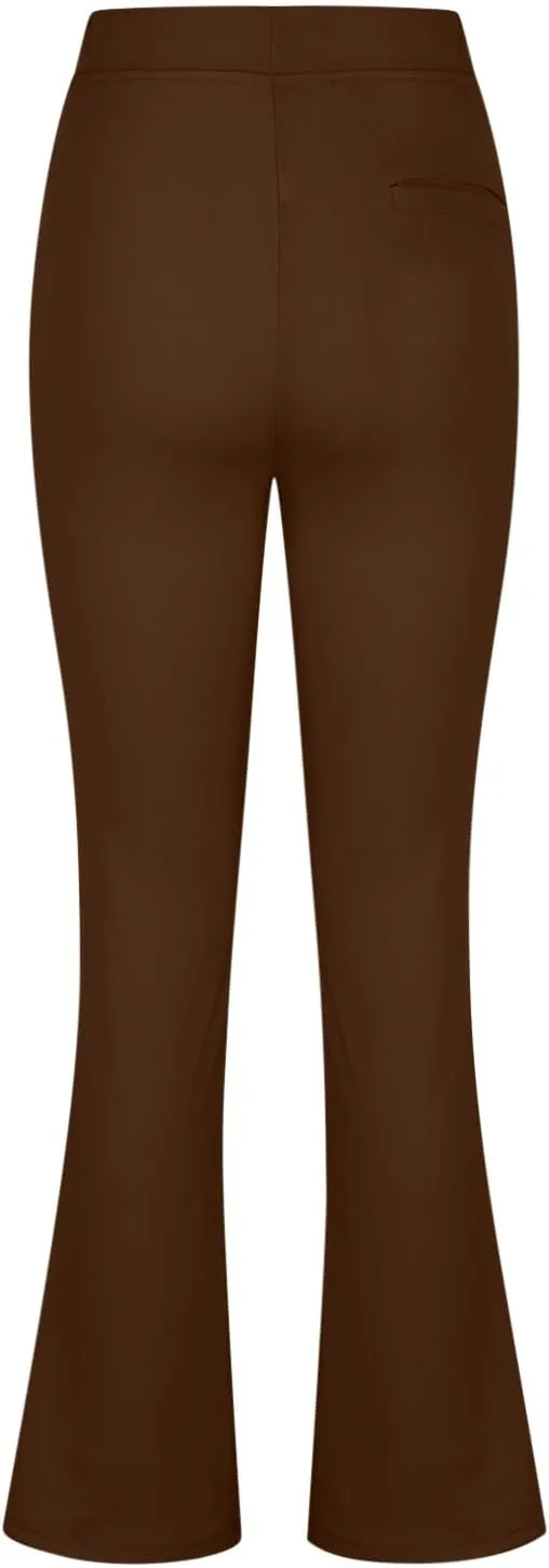 Work Pants for Women 2024 High Waisted Dress Pants Stretch Bootcut Yoga Pants Workout Slacks Business Casual Trouser