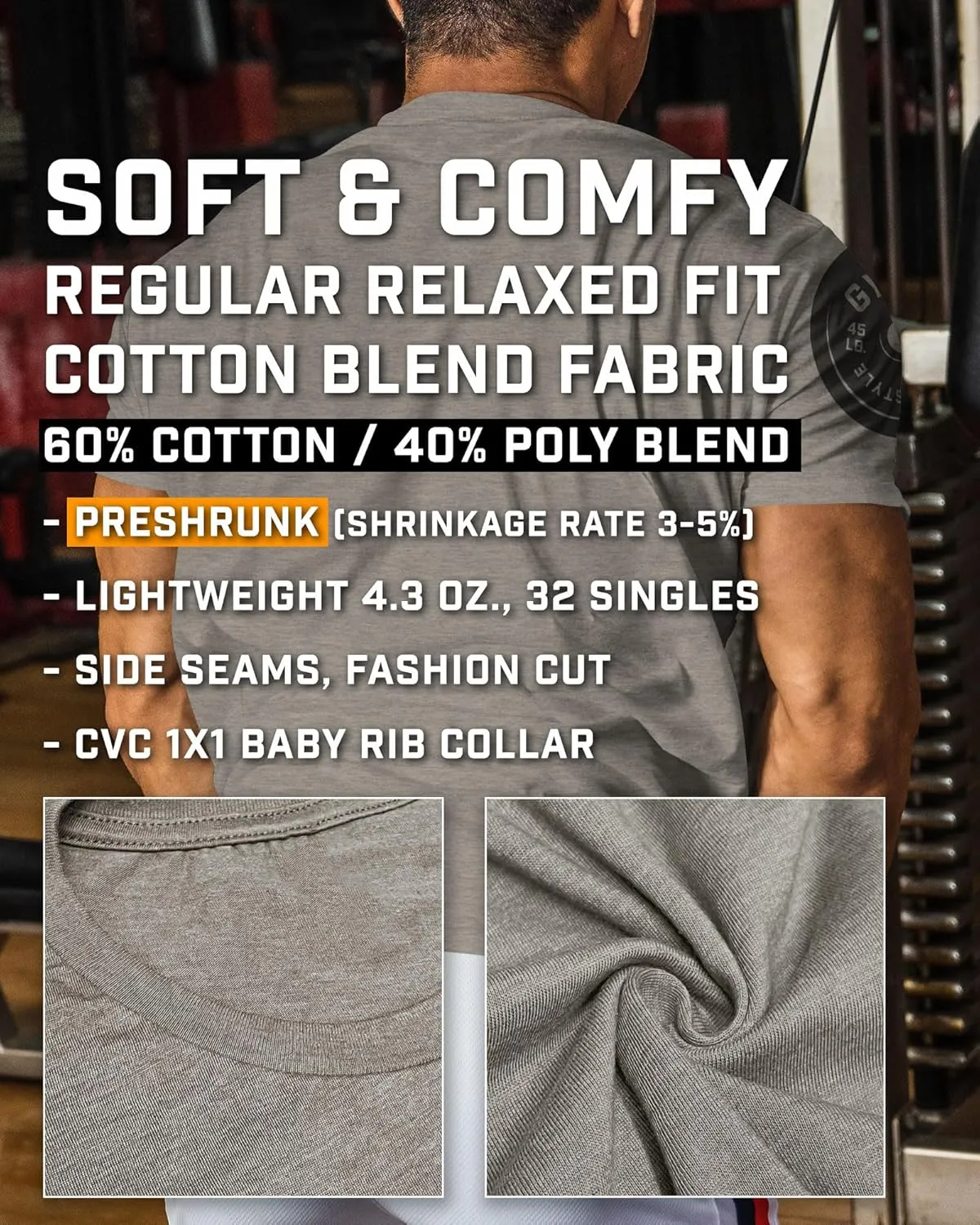 Workout Shirts for Men, Let The Gains Begin Gym Shirt Funny Sayings Lifting T-Shirt