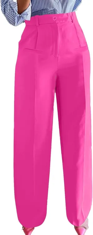 YOOTIKO Womens Wide Leg Dress Pants High Waisted Straight Leg Slacks Business Casual Work Trousers